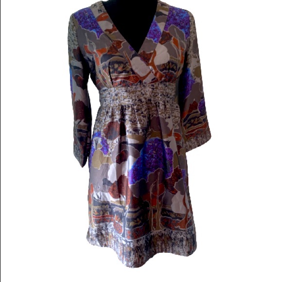 MIUSE Japanese Style Shift A-line Dress Size Medium Waist Tie - Picture 1 of 9